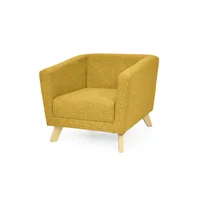 Poltrona Montreal 68X80X80 Tela Mostaza