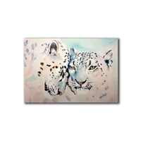 Cuadro Leopardo Caras M 45X70 Cm