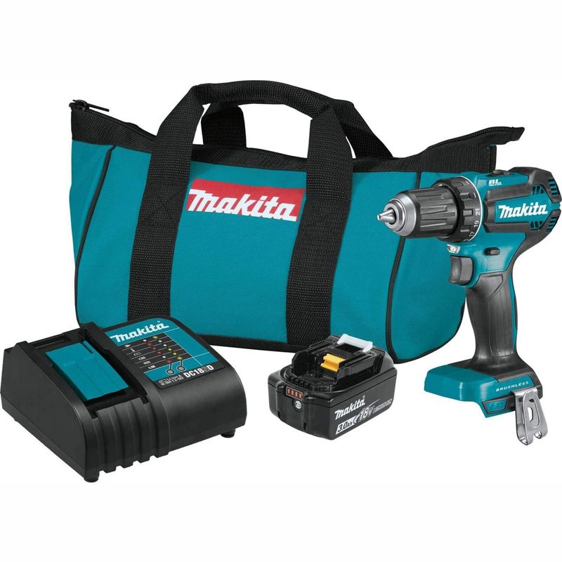 MAKITA - Taladro Atornillador Makita 18 V Con Batería y Motor Sin Escobillas