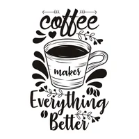 Vinilo De Texto Para Cocinas Coffee Xl 84X130Cm