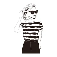 Vinilo Decorativo Fashion Girl 70X120Cm