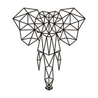 Vinilo Elefante Geométrico L 104X118Cm