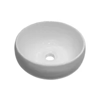 Lavamanos Ceramica Sobreponer Redondo Blanco Bern