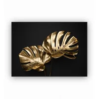 Cuadro Planta Mostera Gold 120X90