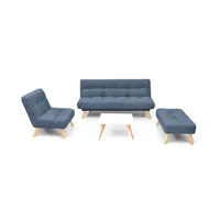 Sala Porto Tela Índigo + Mesa Centro Nova