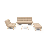 Sala Porto Tela Beige + Mesa Centro Nova