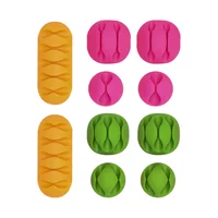 Kit Organizadores Adhesivos Para Cables X10 Color
