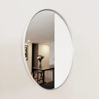 Espejo Circular Marco Metálico 70Cm Blanco