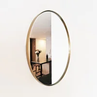 Espejo Circular Marco Metalico 70Cm Dorado