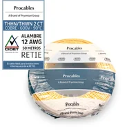 Alambre N12 50M Amarillo Procables