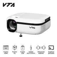 Proyector Led 2200 Lumens Full Hd 1080 P Amplia 120"  1 Puerto HDMI, 2 Puertos USB, Puerto Av Funcion Mirror Screen