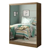 Closet Luke 183X120X53 2 Puertas Con Espejos Marron
