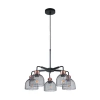 Lámpara Colgante Negro 5 Luces E27 Estilo Moderno Designers Lighting