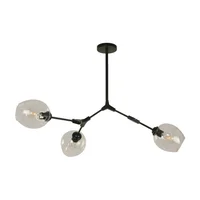 Lámpara De Techo Negra 3 Luces E27 Moderna Mate Designers Lighting