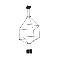 Lámpara Led Colgante Negra Moderna Con 4 Luces Arteluce