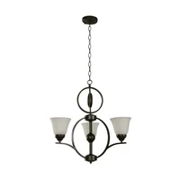 Lámpara Colgante Chocolate 3 Luces E27 60W Ikelite Moderna