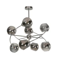 Lámpara De Techo Cromada 8 Luces E14 Estilo Moderno Designers Lighting