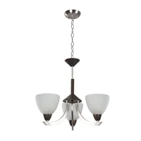Lámpara Colgante Níquel Satinado 3 Luces E27 60W Ikelite Moderna