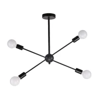 Lámpara De Techo Negra 4 Luces E27 Arteluce Moderna