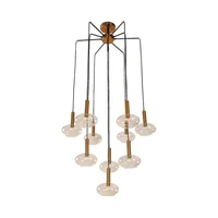 Lámpara De Techo 10 Luces Bronce Dorado Arteluce