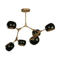 Lámpara De Techo 6 Luces E27 Dorado Moderna Arteluce