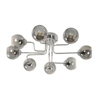 Lámpara De Techo Cromada 8 Luces E27 Designers Lighting Elegante