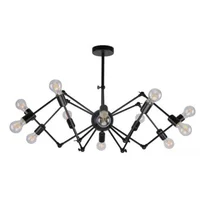 Lámpara Techo Negro 12l E27 60w