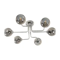 Lámpara De Techo 6 Luces E27 Cromado Designers Lighting