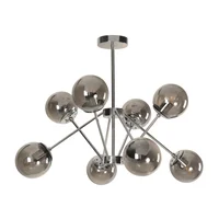 Lámpara De Techo Cromo 8 Luces E27 Moderna Designers Lighting