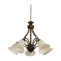 Lámpara Colgante Bronce 5 Luces E27 Ikelite Estilo Clásico
