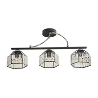Lámpara De Techo Negra 3 Luces E27 Mate Ikelite