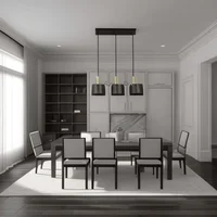 Lámpara Colgante Negra 3 Luces E27 Ikelite Moderna Elegante