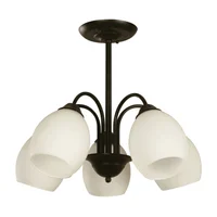 Lámpara De Techo Negra 5 Luces E27 Estilo Elegante Ikelite