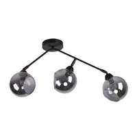 Lámpara De Techo Negra 3 Luces E14 Diseño Moderno Designers Lighting