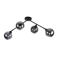 Lámpara De Techo Negra 4 Luces E14 Diseño Moderno Designers Lighting