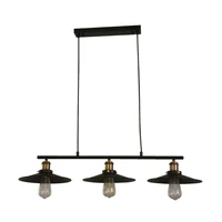 Lámpara Colgante Negra 3L E27 Luz Cálida Designers Lighting