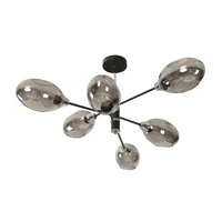 Lámpara Colgante Negro 6 Luces E27 Moderna Arteluce