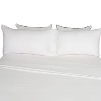 Juego Cama Poliéster King Blanco Set X 6 Unidades