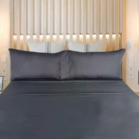 Juego Cama Poliester King Gris