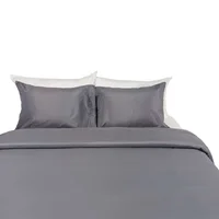 Duvet Poliéster Unicolor Gris Doble