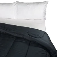 Cobija Plumón Fibra Negro Doble Set X 6 Unidades