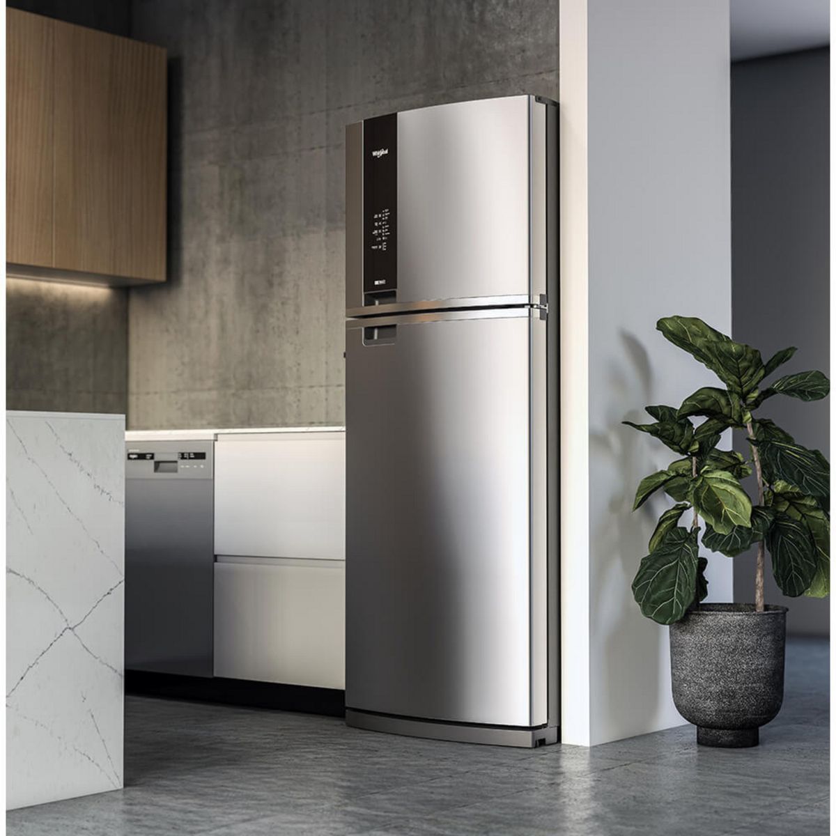 WHIRLPOOL - Nevera No Frost 468 Litros Inoxidable WRM56BKTWW