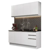 Cocina Integral Madesa Glamy Sin Mesón De Acero 160 Cm