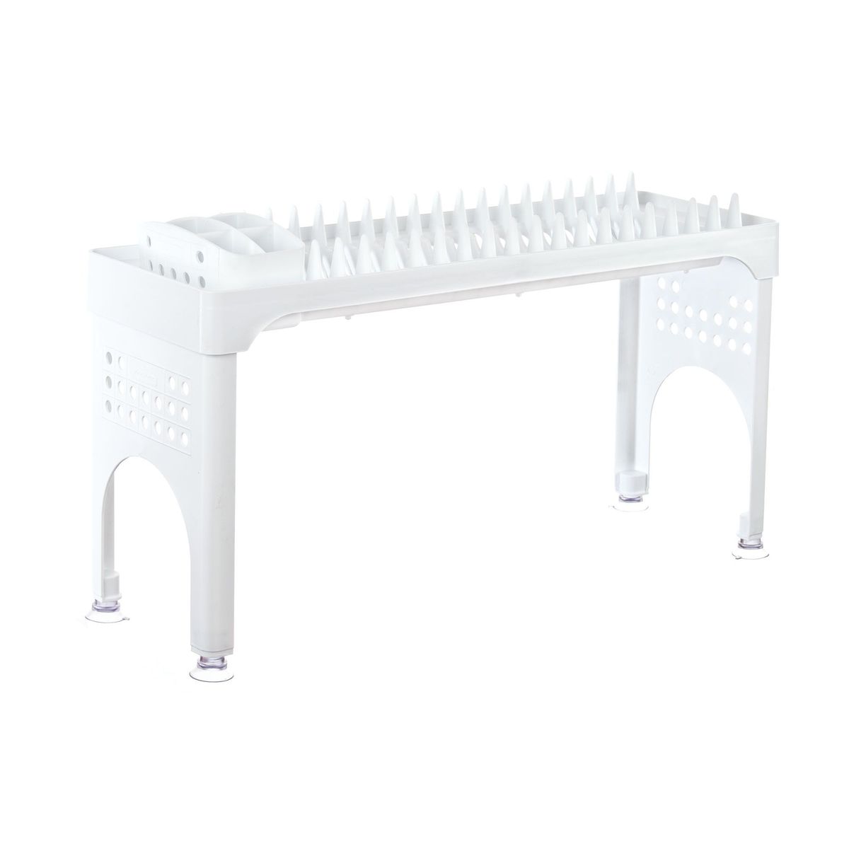 DAMECOS - Escurridos de Platos Polipropileno  Ahorrador Espacio Blanco 59,5x20,5x31 cm