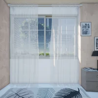 Set de 2 Cortinas Velo Suizo Visillo 150x218 cm Blanco