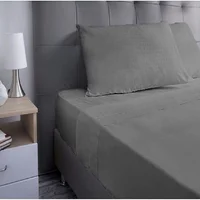 Juego De Sábanas Unicolor Tamaño Doble Gris
