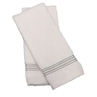 Toalla Set de 2 Und Just Home Collection 450gr 40x70 cm Blanco
