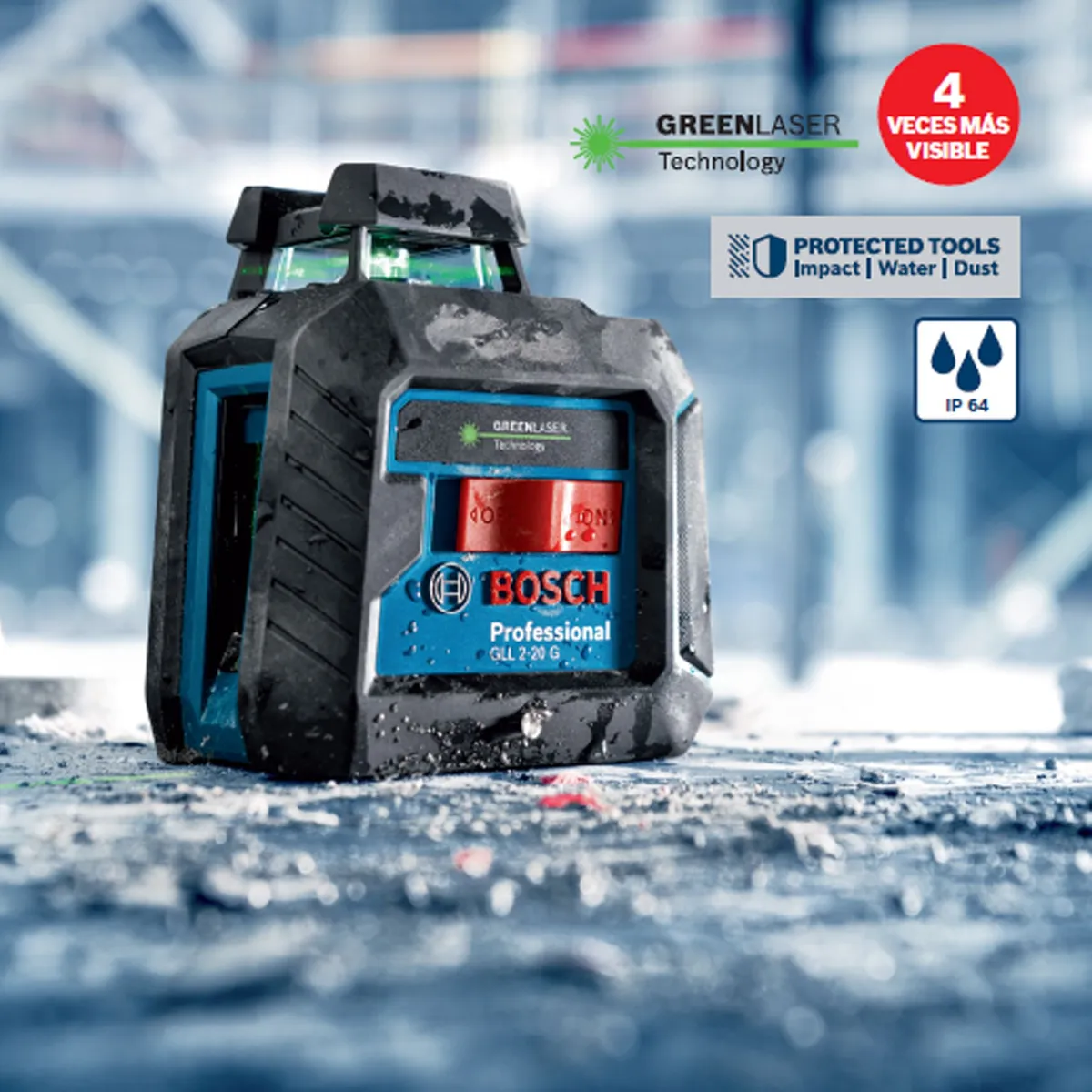 BOSCH - Nivel Láser Verde Gll 2-20 G 10 Mts Bosch