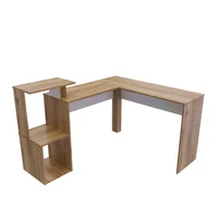Escritorio en L Mikasa 88X141.3X120Cm Madera natural