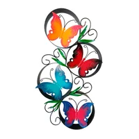 Cuadro Circulos Mariposas 45X70 Cm